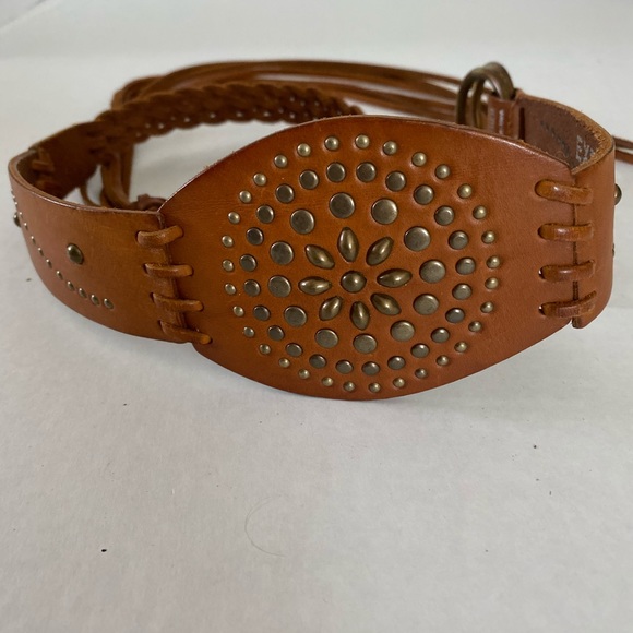 Express Bohemian Brown Leather Belt size Small - Picture 2 of 16